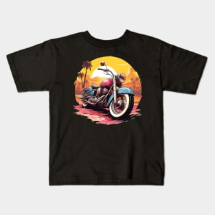 Retro Vintage Motorcycle Motor Bike Kids T-Shirt